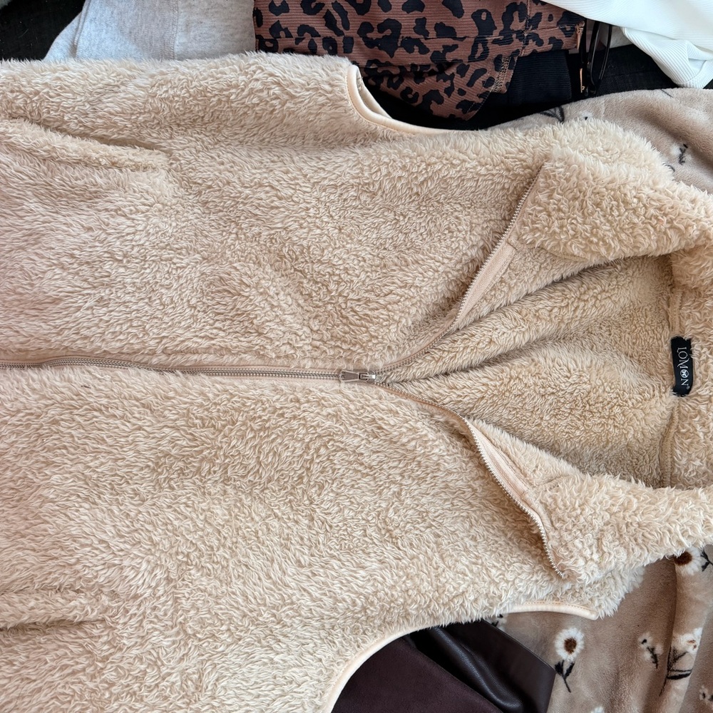 Cozy Tan Sherpa Vest